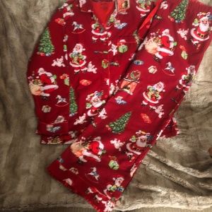 REDUCED-NICK&NORA "SANTA" FLANNEL PJS,*RARE PLUS SZXXL*,BEYOND EUC/NEXT TO NEW